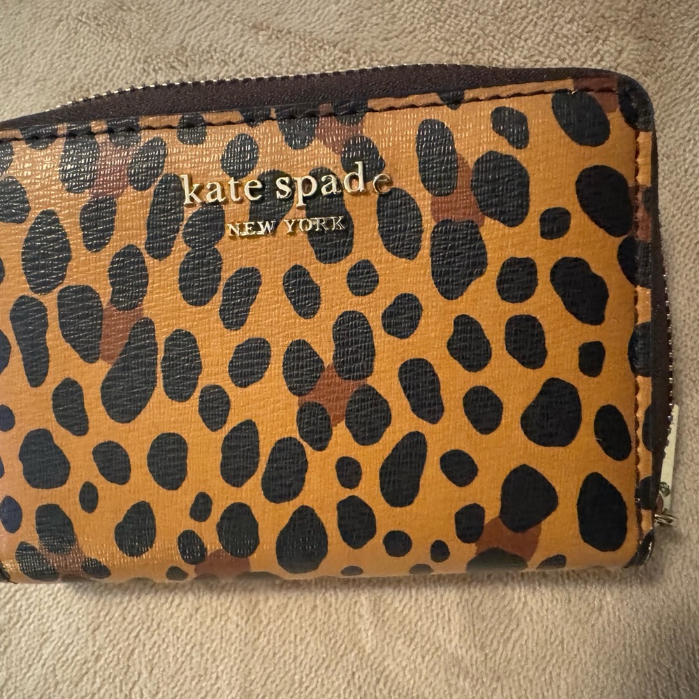 Kate Spade Brown and Black Animal Print Wallet